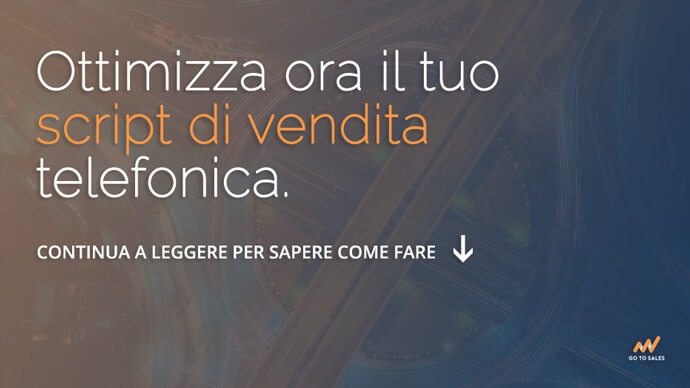 Script-di-vendita-telefonica-banner Go To Sales strategia commerciale integrata